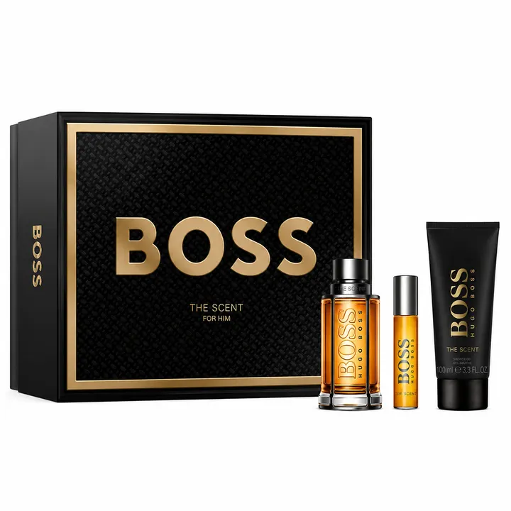 HUGO BOSS THE SCENT SET 3PC 3.3 OZ EDT