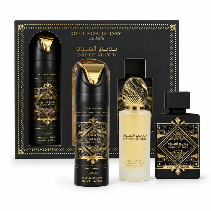 SET LATTAFA BADEE AL OUD FOR GLORY 3PC